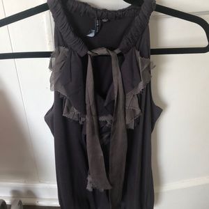 Size P deep plum and gray top